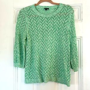 Talbots light cotton scoop neck sweater